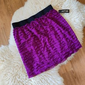 Fuchsia Purple Apt. 9 Ruffle Skirt NWT